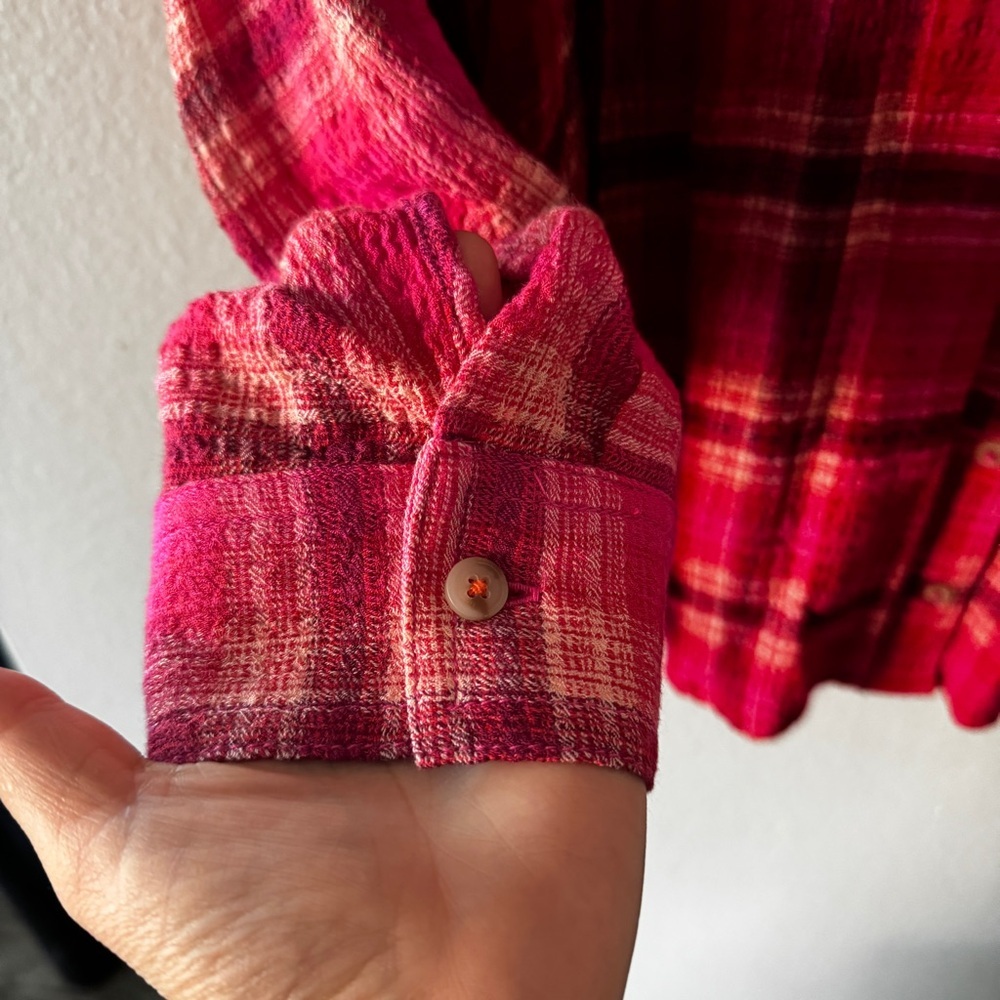 Anthropologie pilcro pink plaid button down NWT Size 3X - Picture 5 of 9